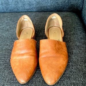 Leather Open Side Flats